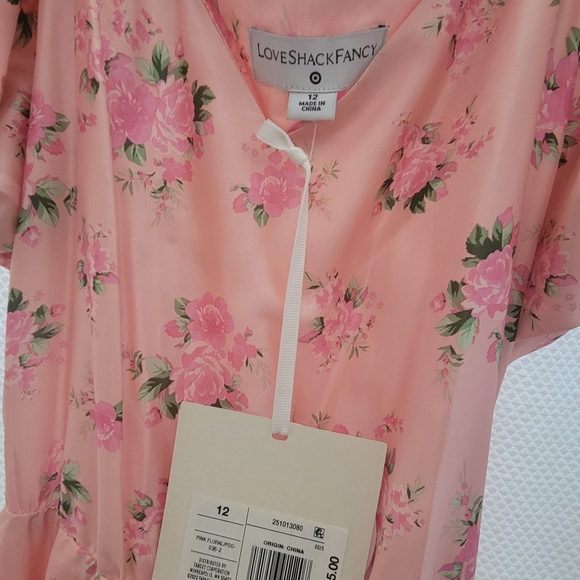 LoveShackFancy by Target, Size 12 pink floral - Picture 2 of 5